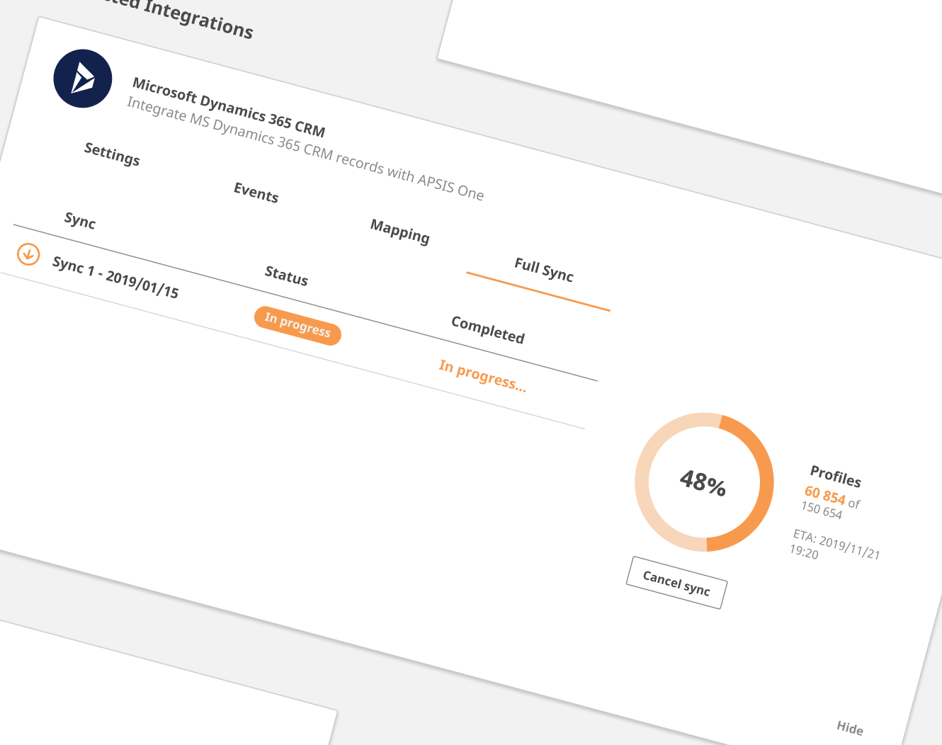Med APSIS One kan du integrera ditt CRM system för en mer enhetlig bild av dina kunder